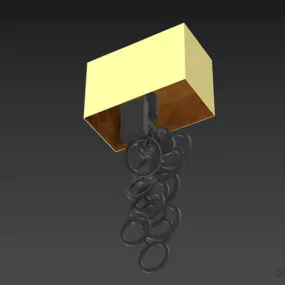Sconce Lamp, Chain Bulbs Style 3d model