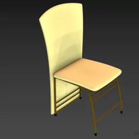 Restaurant Chair With Full Height Back 3d model