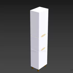 Tall Locker With Stylish Handle 3d model