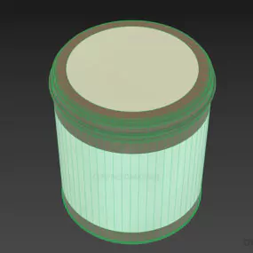 Food Can Cookie 3d model