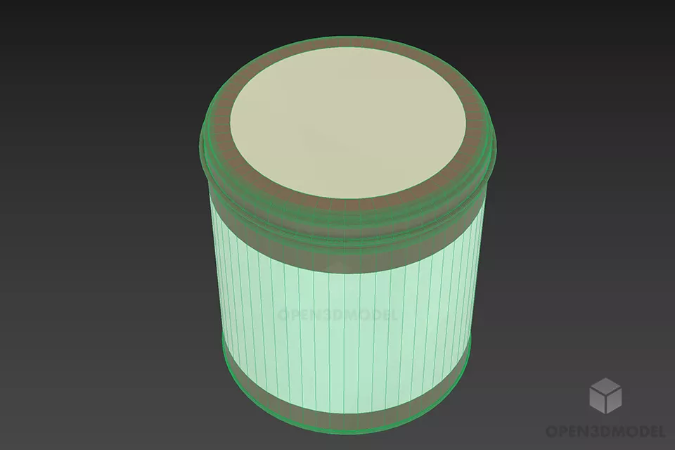 Food Can Cookie 3d model Food Can Cookie 3d model