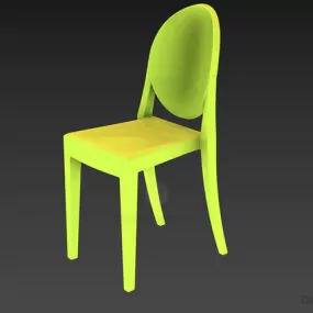 Transparent Plastic Chair Kartell 3d model