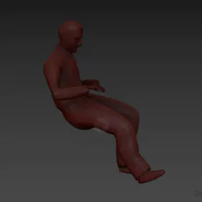 Man Keyboard Pose 3d model