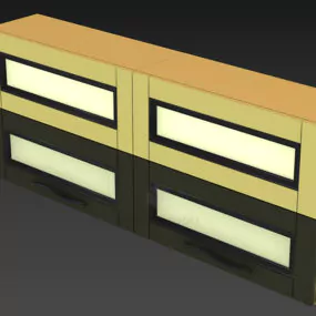 Kitchen Upper Shelf 3d model