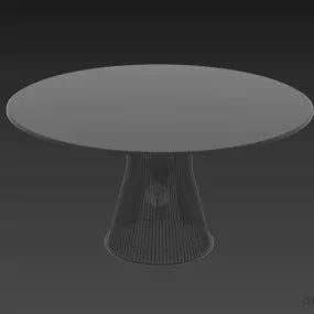 Round Glass Table Lantern Leg 3d model