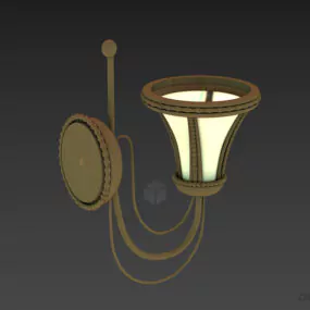 Brass Sconce Lamp Boutique Style 3d model
