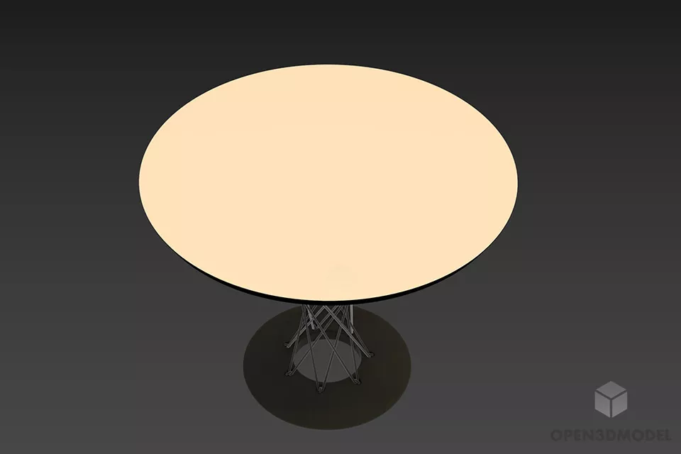Glass Square Table With Elephant Stand Shape 3d model
