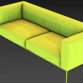 Simple Modern Sofa Textile Furniture 3d model