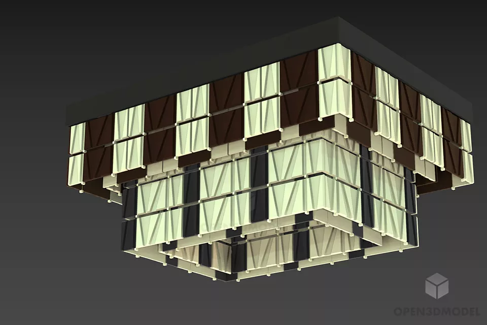 Floor Lamp, Disc Shade 3d model