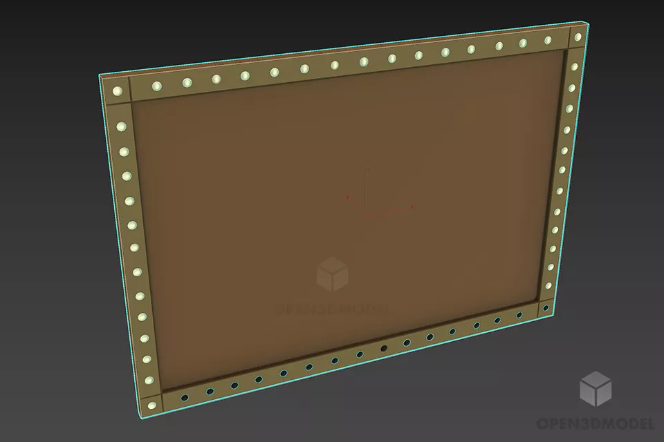 Wire Frame Mirror Decoration 3d model