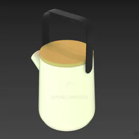 Aluminum Teapot With Handle 3d model