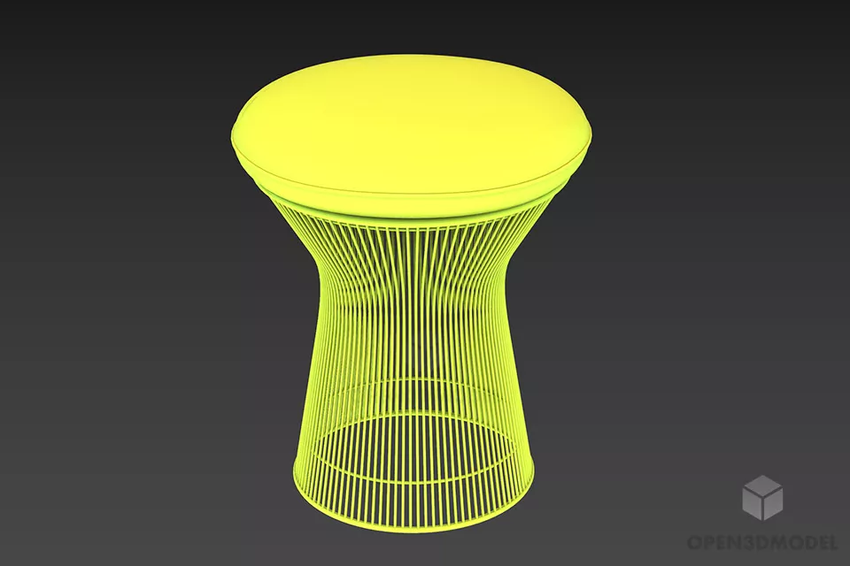 Single Chair Turri Walnut Frame 3d model