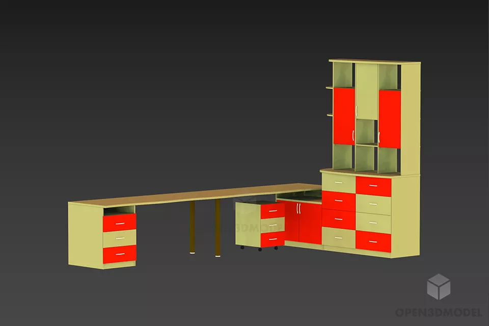 Table Pc With Slide 3d model