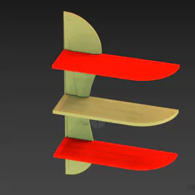Wall Mounted Shelf 3d model