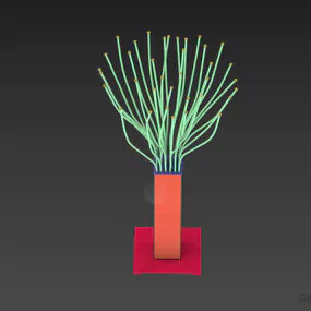 Torchere Table Lamp, Tree Style 3d model