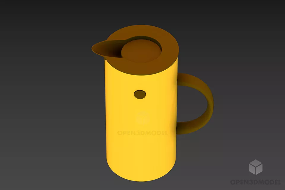 Glass Jug With Handle 3d model