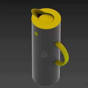 Kitchen Steel Jug With Handle 3d model