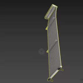 Steel Radiator Vertical 3d model