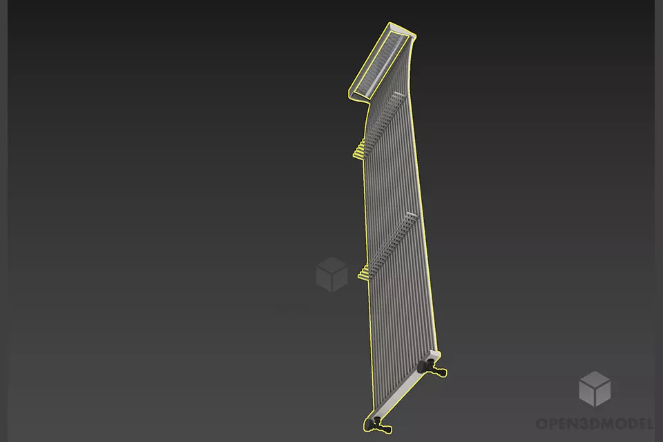 Steel Radiator Vertical 3d model Steel Radiator Vertical 3d model