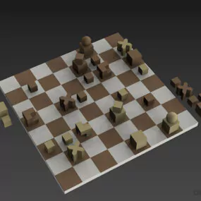 Modern Chess Game 3d model