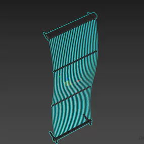 Curved Steel Radiator Cover 3d model