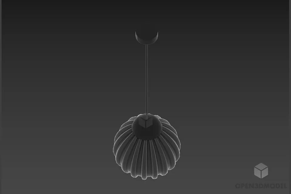 Modern Pendant Lamp Edge Shade 3d model
