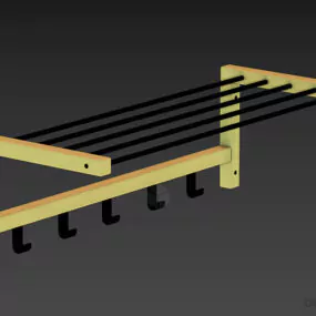 Wire Rack Wall Mounted 3d model