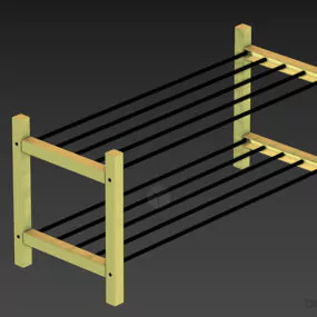 Bathroom Wire Rack 3d model