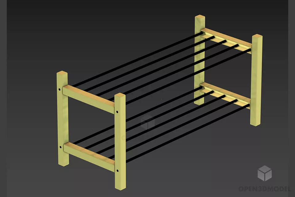 Cabinet Rack With Shelf 3d model