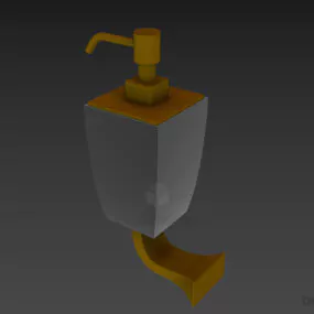Bathroom Spray Bottle On Holder 3d model