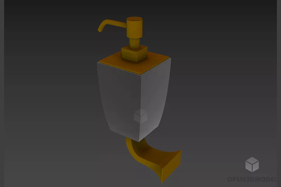 Bathroom Spray Bottle On Holder 3d model Bathroom Spray Bottle On Holder 3d model