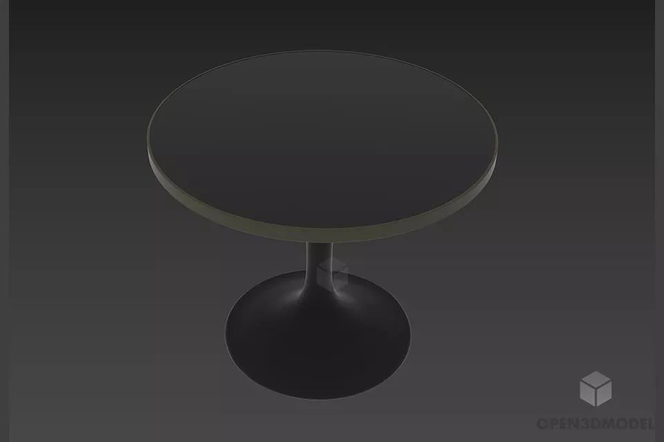 Square Glass Coffee Table With Shelf 3d model