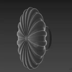 Glass Sconce Lamp Round Shade 3d model