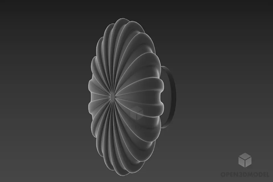 Glass Sconce Lamp Round Shade 3d model Glass Sconce Lamp Round Shade 3d model