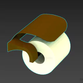 Toilet Steel Paper Holder 3d model