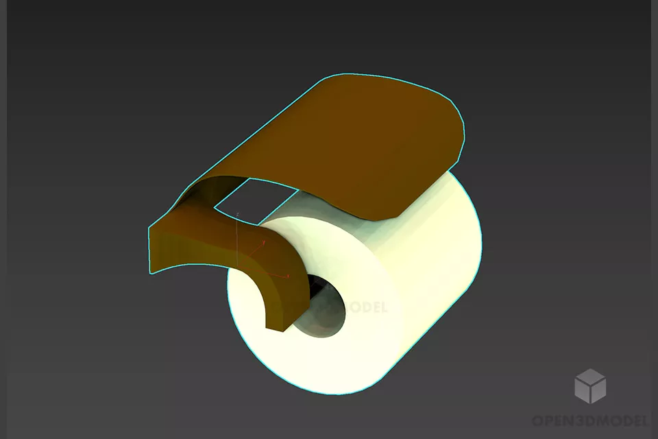 Toilet Steel Paper Holder 3d model Toilet Steel Paper Holder 3d model