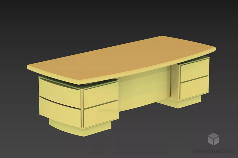 Office Table Desk For Work 3d model