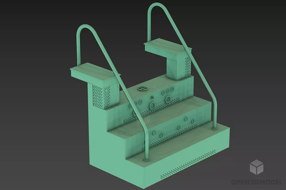 Round Edge Pool 3d model