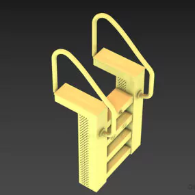 Swimming Pool Stair 3d model