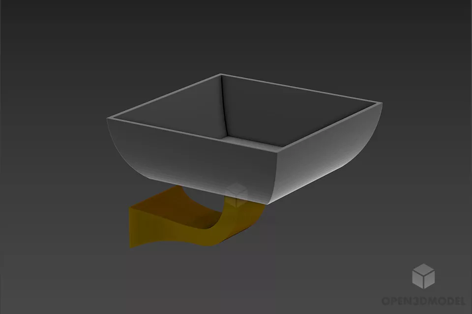 Ceramic Bowl With Decor Inside 3d model