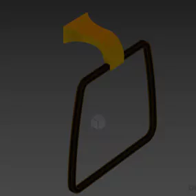 Bathtub Steel Rack 3d model