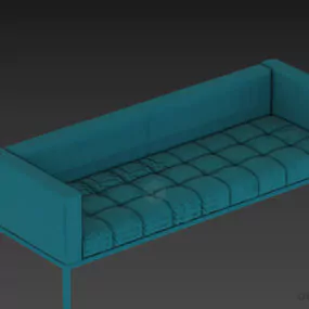 Pink Tufted Sofa 3d model