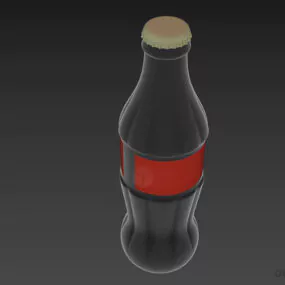 Glass Bottle Coca Cola 3d model