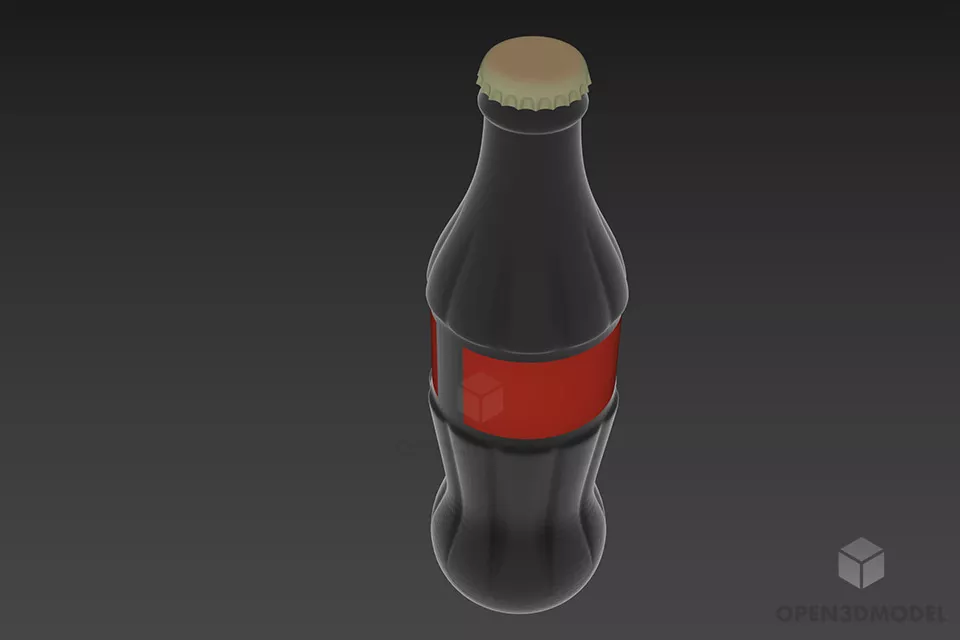 Glass Bottle Coca Cola 3d model Glass Bottle Coca Cola 3d model