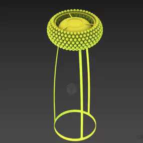 Modern Torchere Lamp, Circular Shape 3d model