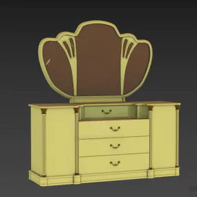 Dressing Table, Stylist Mirror Furniture 3d model