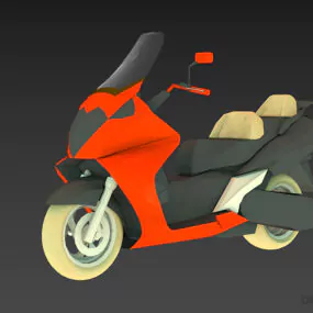 Honda Motorcycle Goldwing 3d model