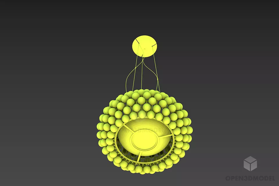 Floor Lamp With Cylinder Shade 3d model
