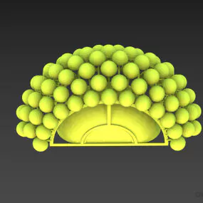 Sconce Lamp With Golden Circular Shape 3d model
