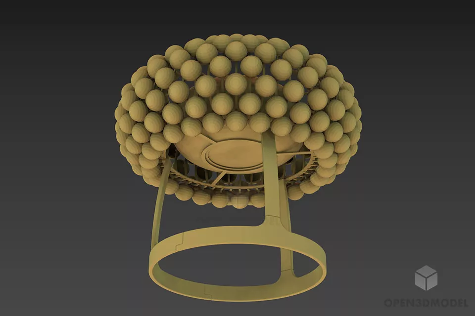 Table Lamp Two Lego Blocks Shade 3d model